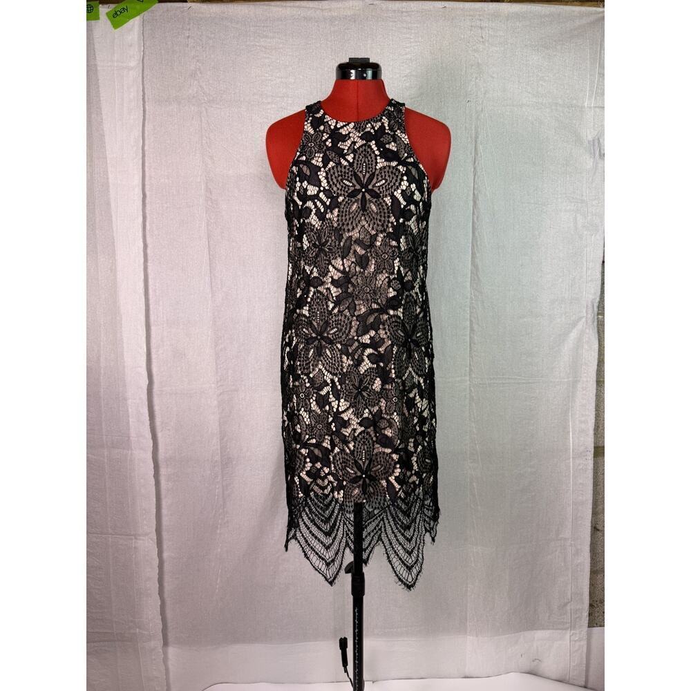 Express Lace Dress Womens Size Medium Black Mini Goth C713